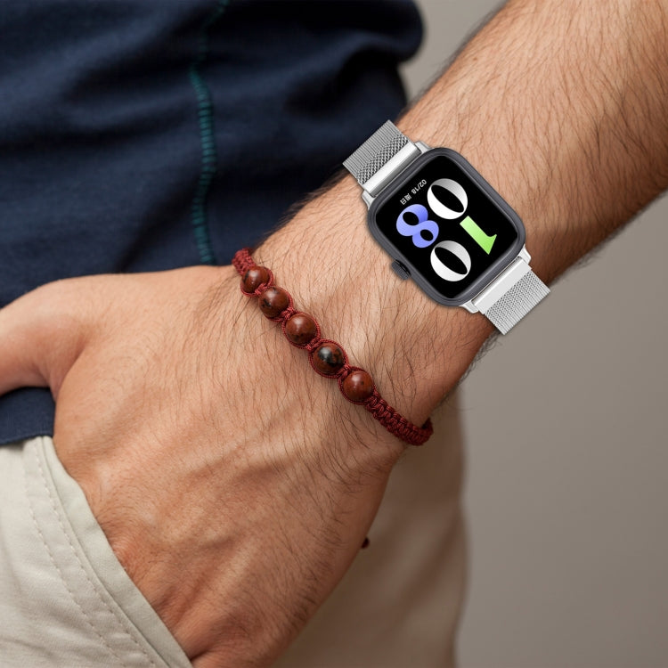 For vivo iQOO Watch GT Milan Magnetic Stainless Steel Watch Band(Silver) by bashfashion