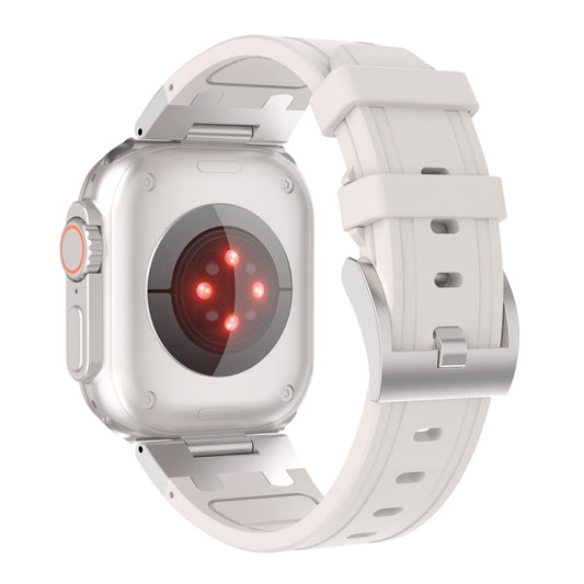 For Apple Watch Series 8 45mm Diamond Starry Sky Silicone Watch Band(Starlight) by bashfashion