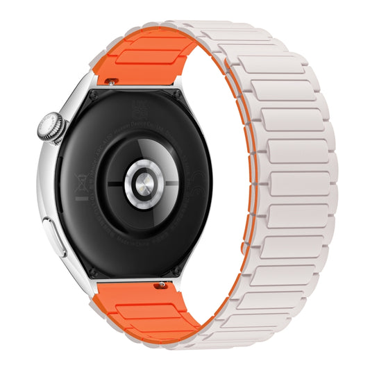 For Huawei Watch GT2 Pro 22mm I-shaped Magnetic Silicone Watch Band(Starlight+Orange) by bashfashion