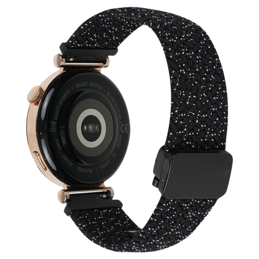For Samsung Galaxy Watch 6 20mm Magnetic Buckle Braided Watch Strap(Stars Black) by bashfashion