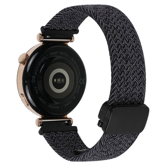 For Amazfit GTS4 Mini Magnetic Buckle 20mm Braided Watch Band(Graphite Black) by bashfashion