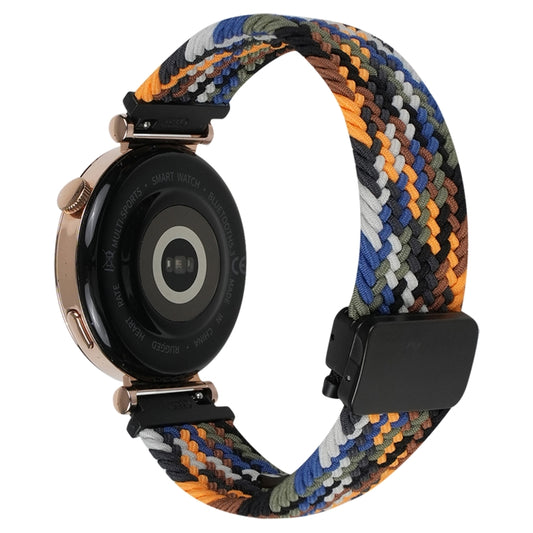 For Amazfit GTS 2 Mini Magnetic Buckle 20mm Braided Watch Band(Camouflage Colorful) by bashfashion