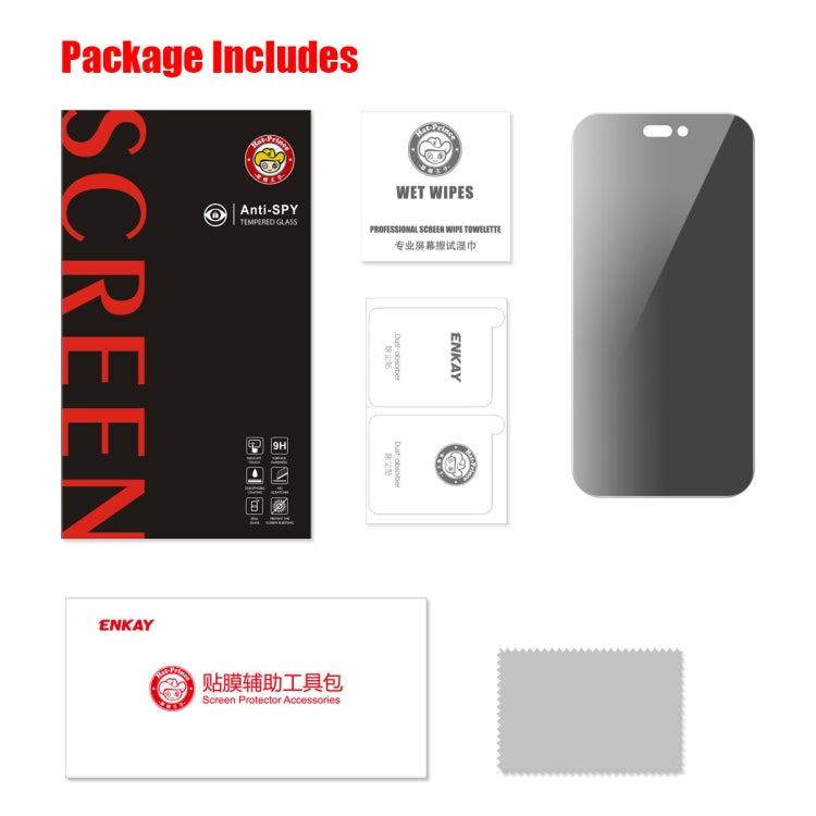 For iPhone 16 Pro ENKAY Hat-Prince 28 Degree Anti-peeping Privacy Tempered Glass Film by ENKAY