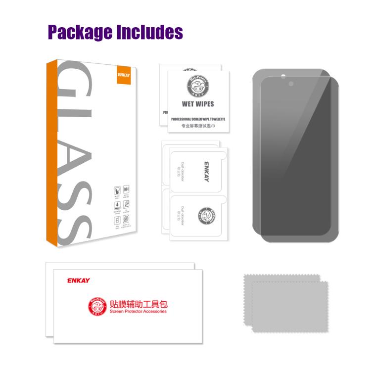 For iPhone Air 2pcs ENKAY Hat-Prince 28 Degree Anti-peeping Privacy Tempered Glass Film by ENKAY