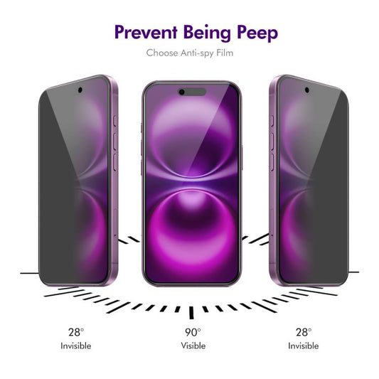 For iPhone Air 5pcs ENKAY Hat-Prince 28 Degree Anti-peeping Privacy Tempered Glass Film by ENKAY