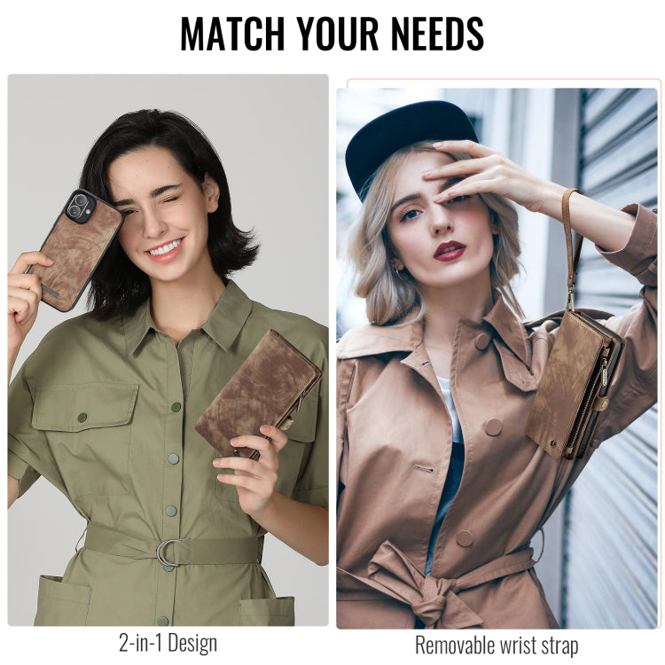 For iPhone 16 Plus CaseMe 008 Detachable Multifunctional Leather Phone Case(Brown) by CaseMe