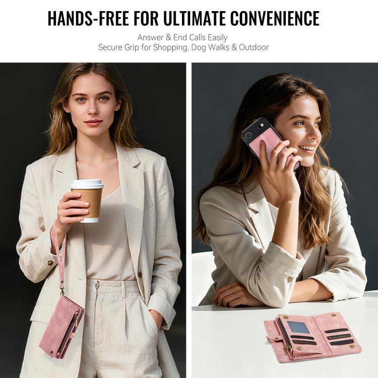 For iPhone Air CaseMe 008 Detachable Multifunctional Leather Phone Case(Pink) by CaseMe