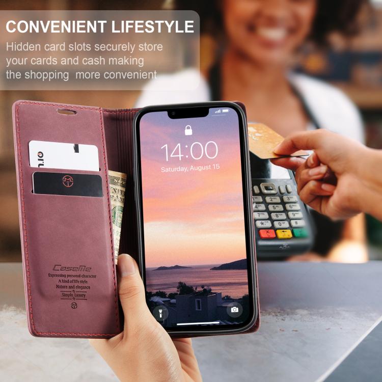 For iPhone 16e CaseMe 013 Multifunctional Horizontal Flip Leather Phone Case(Red) by CaseMe