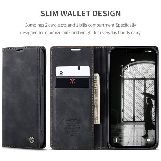 For iPhone 16e CaseMe 013 Multifunctional Horizontal Flip Leather Phone Case(Black) by CaseMe