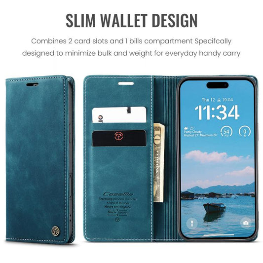 For iPhone Air CaseMe 013 Multifunctional Horizontal Flip Leather Phone Case(Blue) by CaseMe