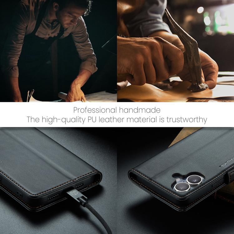 For iPhone 17 CaseMe 023 Butterfly Buckle Litchi Texture RFID Anti-theft Leather Phone Case(Black) by CaseMe