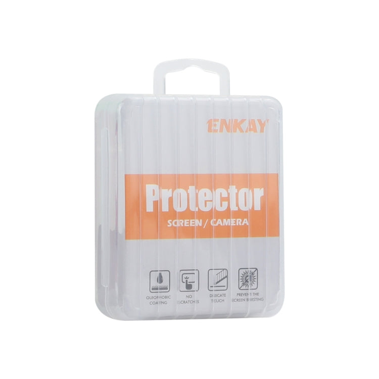 For iPhone 16 / 16 Plus ENKAY AR Anti-reflection Individual Diamond Ring Camera Lens Glass Full Film(Sky Blue) by ENKAY