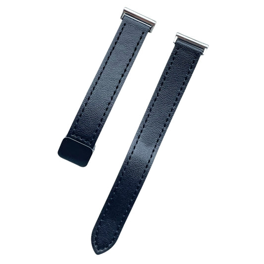 For Garmin Move Style Slim Magnetic Buckle 20mm Microfiber Leather Watch Band(Black) by bashfashion