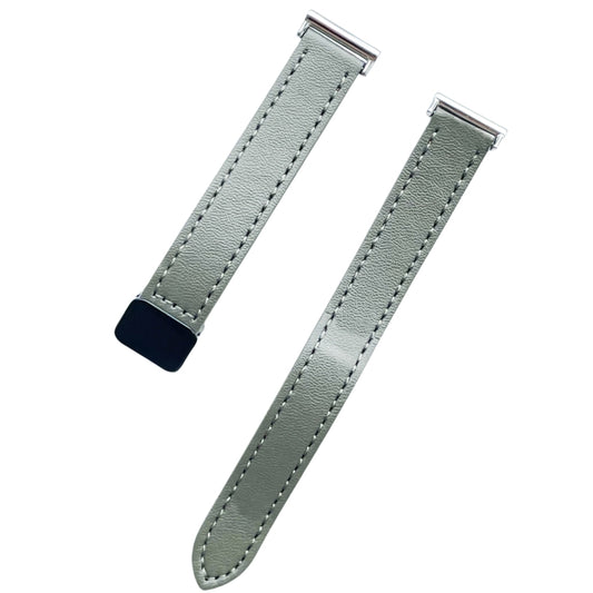 For Garmin Vivomove Slim Magnetic Buckle 20mm Microfiber Leather Watch Band(Avocado Green) by bashfashion