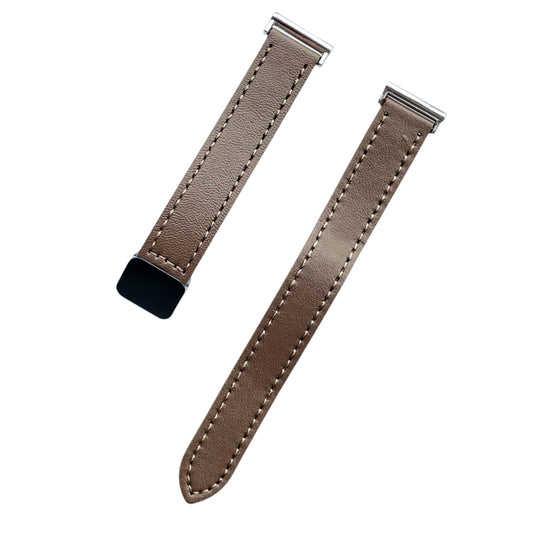 For Garmin Vivomove 3 Slim Magnetic Buckle 20mm Microfiber Leather Watch Band(Caramel Macchiato) by bashfashion