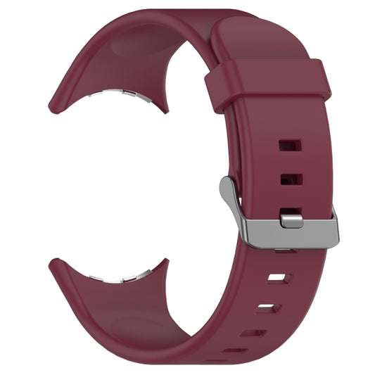 For Google Pixel Watch 3 45mm Solid Color Sports Silicone Watch Band(Wine Red) by bashfashion