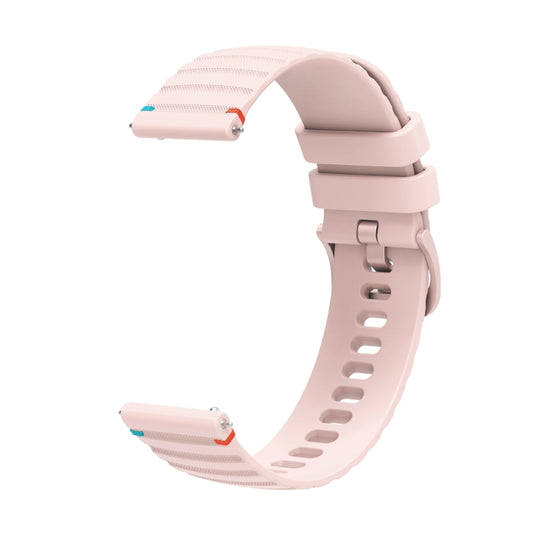 For Xiaomi Watch S1 Pro Wavy Dotted Stitched 22mm Silicone Watch Band(Rose Pink) by bashfashion