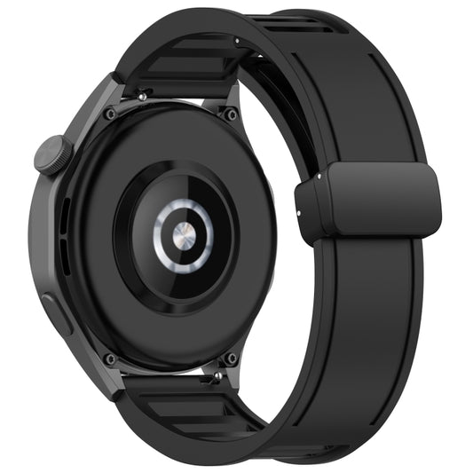 For Xiaomi Watch S1 Active Window Blind Magnetic Buckle 22mm Silicone Watch Band(Black) by bashfashion