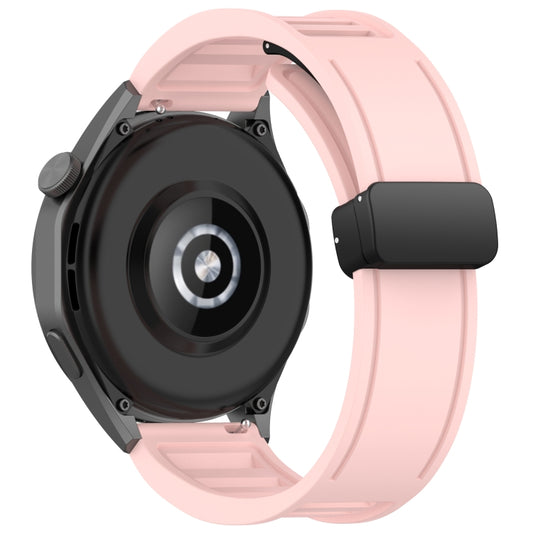 For Xiaomi Watch Sport Window Blind Magnetic Buckle 22mm Silicone Watch Band(Pink) by bashfashion