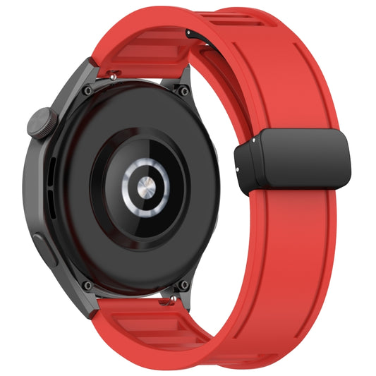 For Xiaomi Watch Color Window Blind Magnetic Buckle 22mm Silicone Watch Band(Red) by bashfashion