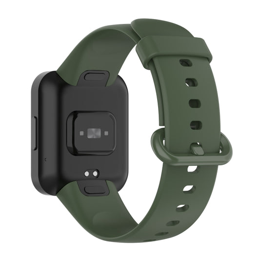For Xiaomi Poco Watch Solid Color Black Steel Buckle Silicone Watch Band(Dark Green) by bashfashion