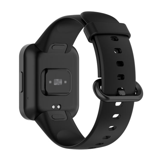 For Xiaomi Poco Watch Solid Color Black Steel Buckle Silicone Watch Band(Black) by bashfashion