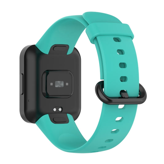 For Xiaomi Poco Watch Solid Color Black Steel Buckle Silicone Watch Band(Teal Green) by bashfashion