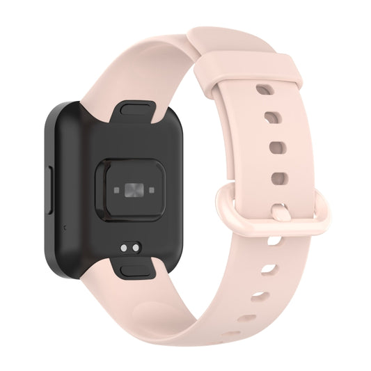 For Redmi Horloge 2 Solid Color Black Steel Buckle Silicone Watch Band(Light Pink) by bashfashion