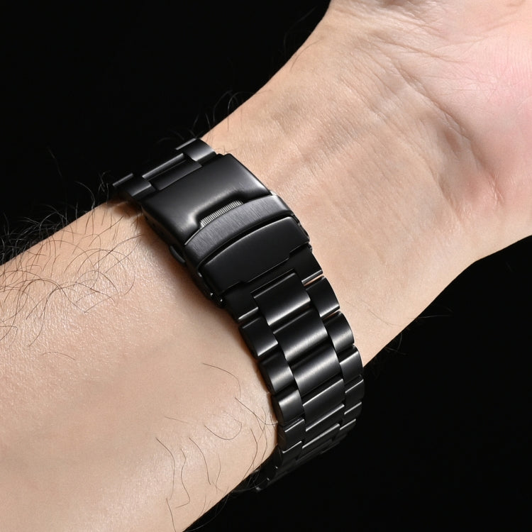 For Apple Watch Ultra 49mm Three Beads Titanium Alloy Metal Watch Band(Silver) by bashfashion