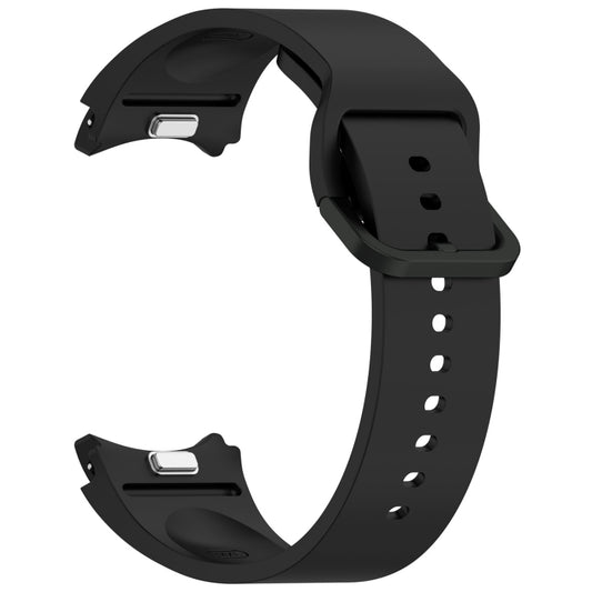 For Samsung Galaxy Watch 5 40 / 44mm Solid Color Colorful Buckle Quick Release Silicone Watch Band(Black) by bashfashion