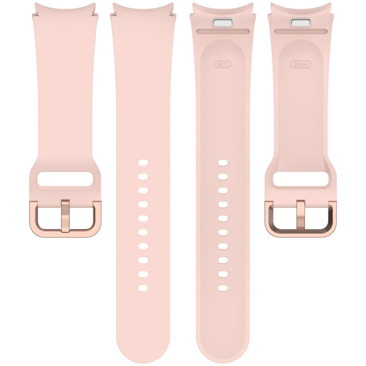 For Samsung Galaxy Watch 6 Classic 47mm Solid Color Colorful Buckle Quick Release Silicone Watch Band(Pink) by bashfashion