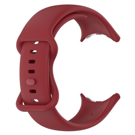 For Google Pixel Watch 3 45mm Butterfly Color Buckle Silicone Watch Band, Size: L(Red) by bashfashion