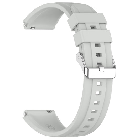 For Huawei Watch GT 5 41mm Silver Buckle Quick Release Silicone Watch Band(Light Gray) by bashfashion