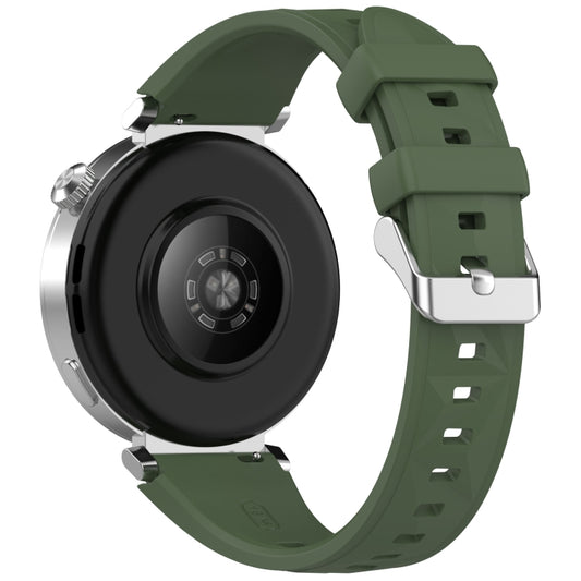 For Huawei Watch GT 5 Pro 42mm Quick Release Silicone Watch Band(Dark Green) by bashfashion