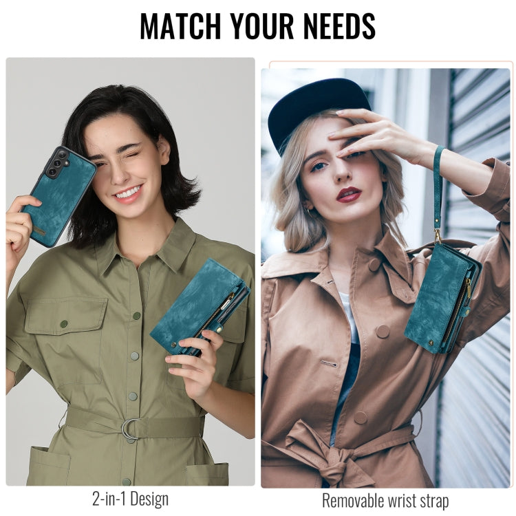 For Samsung Galaxy S24 FE 5G CaseMe 008 Detachable Multifunctional Leather Phone Case(Blue) by CaseMe