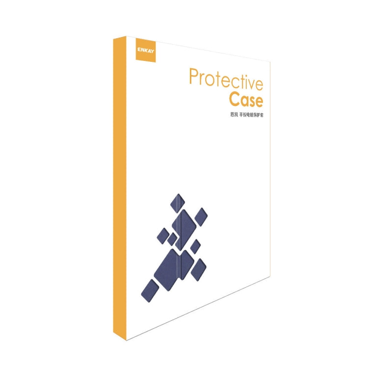 For Samsung Galaxy Tab S10+ / S9+ / S9 FE+ ENKAY Tri-fold Custer Texture TPU Leather Smart Tablet Case with Pen Slot(Grey) by ENKAY