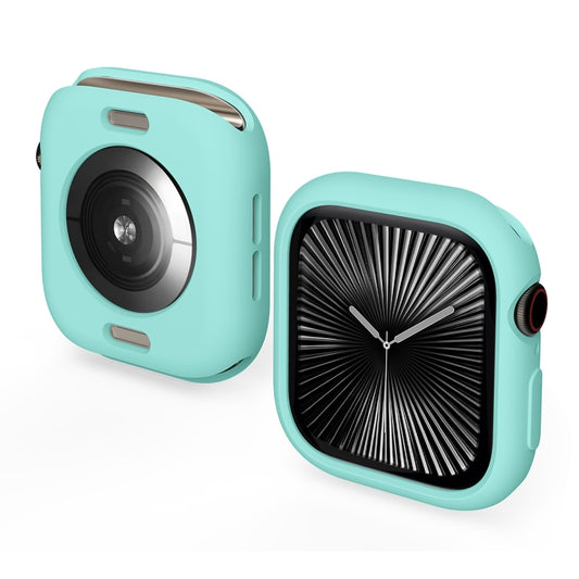 For Apple Watch Series 11 / 10 46mm ENKAY Hat-Prince 2 in 1 Candy Color TPU Watch Case with Full Coverage PMMA Soft Film(Light Blue) by ENKAY