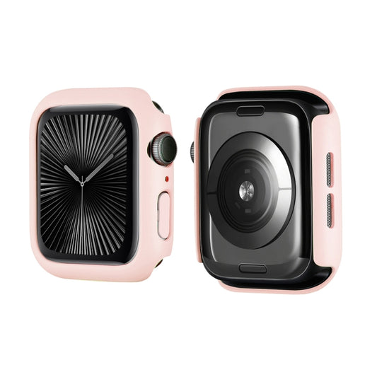 For Apple Watch Series 11 / 10 46mm ENKAY Hat-Prince 2 in 1 Solid Color PC Watch Case with Full Coverage PMMA Soft Film(Pink) by ENKAY