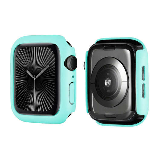 For Apple Watch Series 11 / 10 46mm ENKAY Hat-Prince 2 in 1 Solid Color PC Watch Case with Full Coverage PMMA Soft Film(Light Blue) by ENKAY