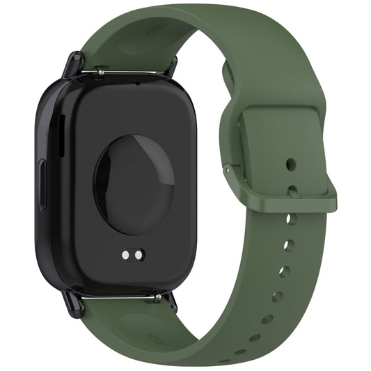 For Redmi Watch 5 Active Color Buckle Pure Color Silicone Watch Band(Dark Green) by bashfashion