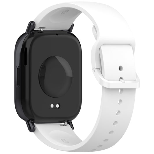 For Redmi Watch 5 Active Color Buckle Pure Color Silicone Watch Band(White) by bashfashion