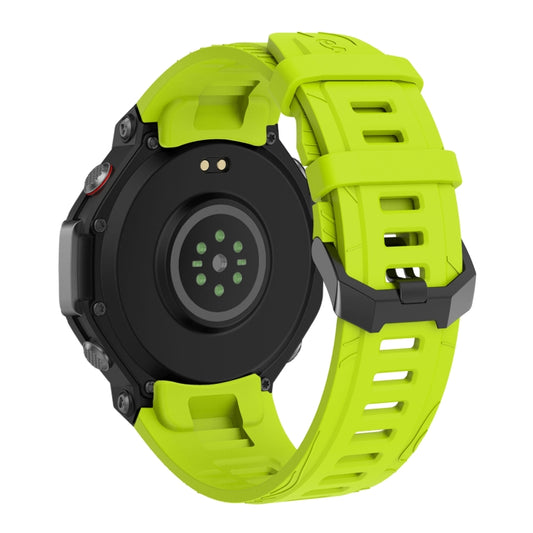 For Amazfit T-Rex 3 Solid Color Needle Buckle Silicone Watch Band(Green) by bashfashion