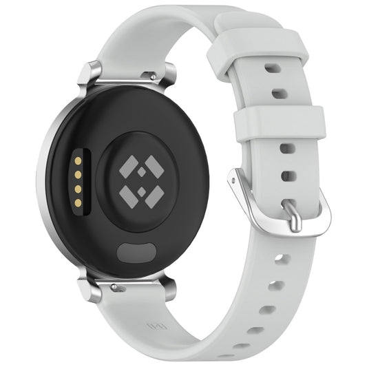 For Garmin Lily 2 Active Quick Release Silver Buckle Silicone Watch Band Wristband(Light Gray) by bashfashion