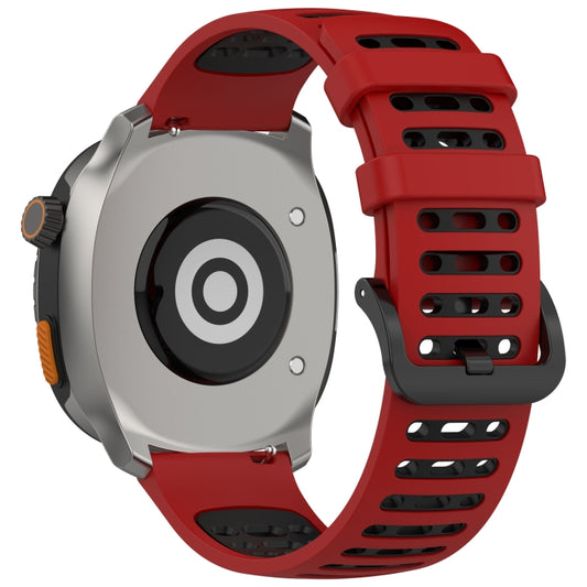 For Xiaomi Watch S4 Sport Two Color Holes Style Quick Release Silicone Watch Band(Red Black) by bashfashion