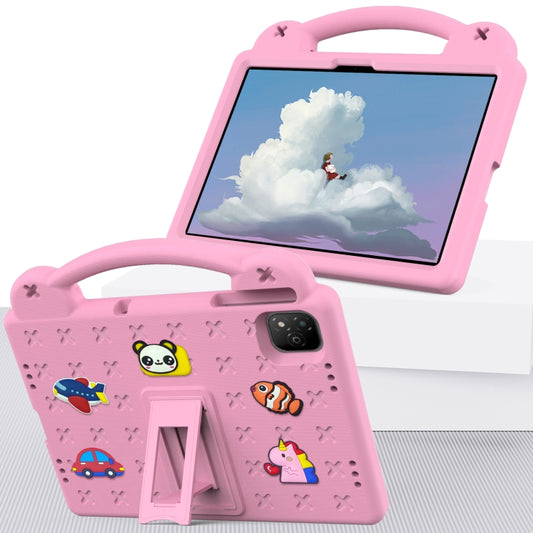 For Infinix Xpad 11 X1101 2024 Handle Kickstand Children EVA Shockproof Tablet Case(Pink) by bashfashion