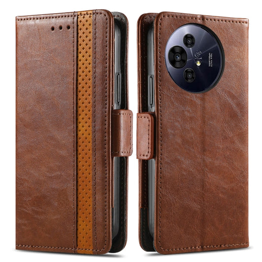 For TCL 50 Pro NxtPaper CaseNeo Splicing Dual Magnetic Buckle Leather Phone Case(Brown) by CaseNeo