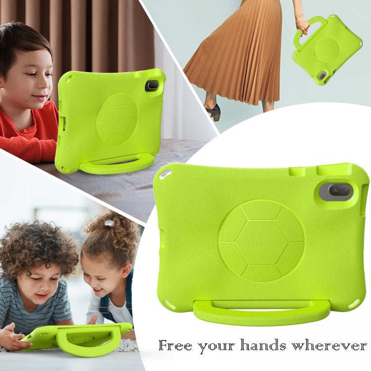 For Huawei MatePad SE 11 2024 Handle Football Shaped EVA Shockproof Tablet Case(Grass Green) by bashfashion