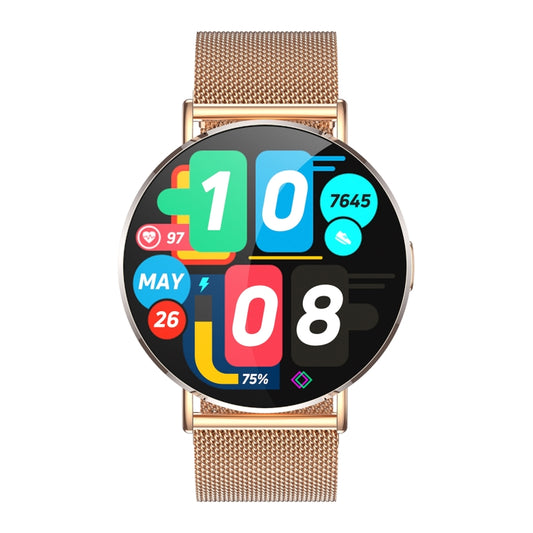 KM88 1.32 inch Color Screen Smart Watch, Support Bluetooth Call / Health Monitoring(Gold) by bashfashion