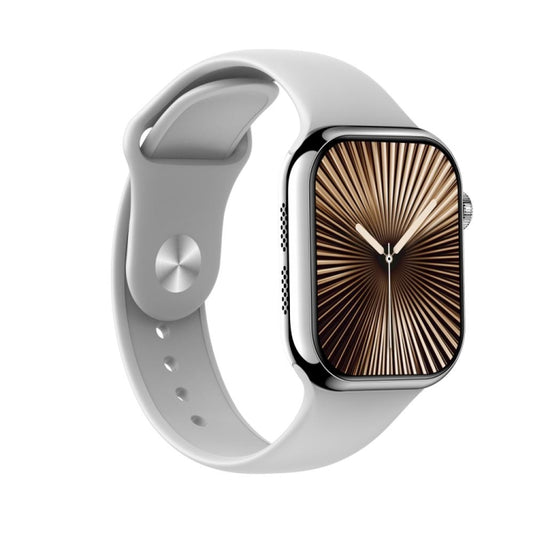 KL08 2.04 inch Color Screen Smart Watch Silicone Strap, Support Bluetooth Call(Silver) by bashfashion