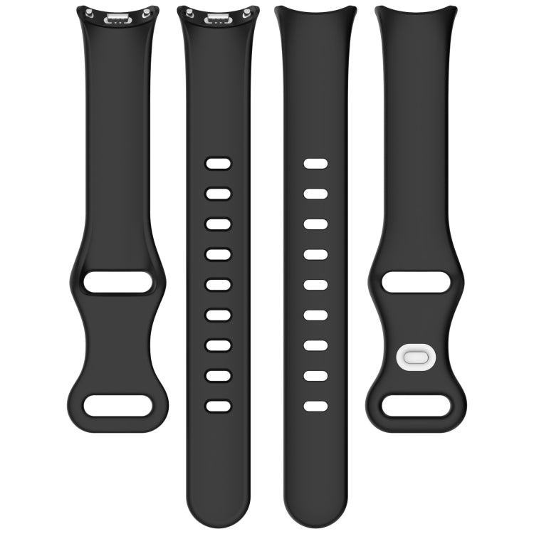 For Xiaomi Smart Band 10 / 9 / 8 Splayed Tail Reverse Buckle Silicone Watch Band(Black) by bashfashion